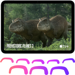 Auf einem iPad läuft die Apple TV+ Streaming-Serie Ein Planet vor unserer Zeit